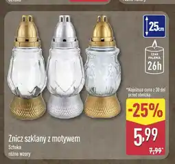 ALDI Znicz szklany z motywem oferta