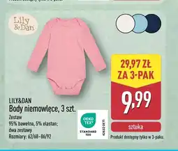 ALDI Body niemowlęce 3-pak Lily & Dan oferta
