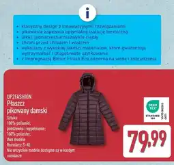 ALDI Płaszcz pikowany damski Up2fashion oferta