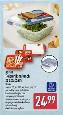 ALDI Pojemnik na lunch ze sztućcami Rotho oferta