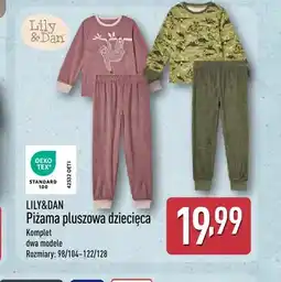 ALDI Piżama pluszowa dziecięca Lily & Dan oferta