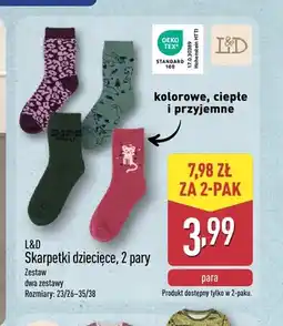 ALDI Skarpetki dziecięce 2-pak L & D oferta