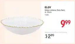 Rossmann Miska szklana Złoty Rant śr. 20 cm Eloy oferta