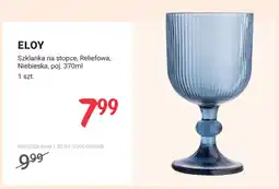 Rossmann Szklanka na stopce reliefowa niebieska poj. 370 ml Eloy oferta