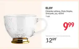 Rossmann Filiżanka szklana Złota Stopka Śnieżynki poj. 420 ml Eloy oferta