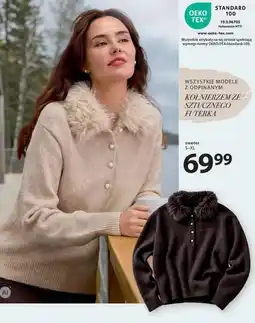 NKD Sweter z odpinanym kołnierzem ze sztucznego futerka oferta
