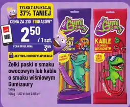 Polomarket Żelki paski o smaku owocowym lub kable o smaku wiśniowym Gumizaur oferta