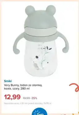 Smyk Very Bunny bidon ze słomką koala szary 280 ml Smiki oferta