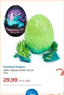 Smyk Jajko z figurką smoka 32 cm Crystalynx Dragons oferta