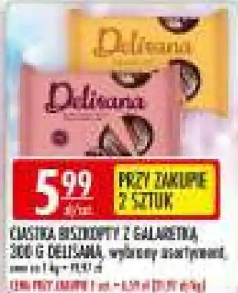 Ciąstka biszkopt z galaretką Delisana