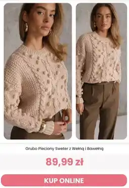 Renee Grubo pleciony sweter z wełną i bawełną Reneé oferta