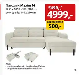 Black Red White Narożnik Maxim M oferta