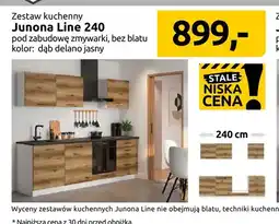 Black Red White Zestaw kuchenny Junona Line 240 pod zabudowę zmywarki bez blatu dąb delano jasny oferta
