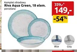 Black Red White Komplet obiadowy Riva Aqua Green 18 elem. porcelana oferta