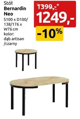 Black Red White Stół Bernardin Neo oferta