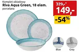 Black Red White Komplet obiadowy Riva Aqua Green, 18 elem. porcelana oferta