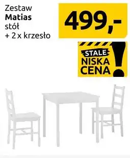 Black Red White Zestaw Matias stół + 2 x krzesło oferta
