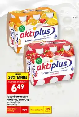 Biedronka Jogurt owocowy Aktiplus truskawka 6-pak oferta