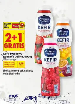 Biedronka Kefir owocowy Mleczna Dolina truskawka oferta