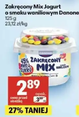 Delikatesy Centrum Zakręcony Mix Jogurt o smaku waniliowym Danone oferta
