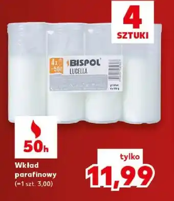 Wkład parafinowy Lucella 50h 4-pak Bispol