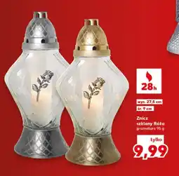 Kaufland Znicz szklany Róża oferta