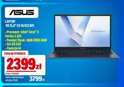 RTV EURO AGD Laptop Vb 15,6 C5 16/512 W11 Asus oferta