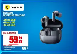 RTV EURO AGD Słuchawki Tws Bass BP1 Pro czarne Baseus oferta