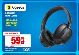 RTV EURO AGD Słuchawki BH1 Nc czarne Baseus oferta