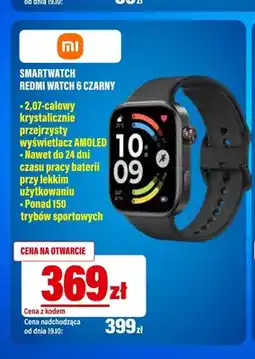 RTV EURO AGD Smartwatch Redmi Watch 6 czarny Xiaomi oferta