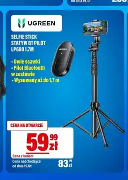 RTV EURO AGD Selfie stick statyw Bt pilot LP680 1,7 m Ugreen oferta
