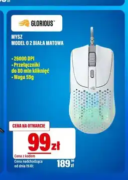 RTV EURO AGD Mysz Model O 2 biała matowa Glorious oferta