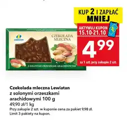 Lewiatan Czekolada mleczna Lewiatan z solonymi orzeszkami arachidowymi oferta