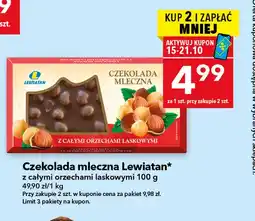 Lewiatan Czekolada mleczna Lewiatan z całymi orzechami laskowymi oferta