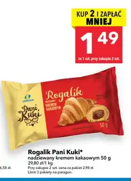 Lewiatan Rogalik Pani Kuki nadziewany kremem kakaowym oferta