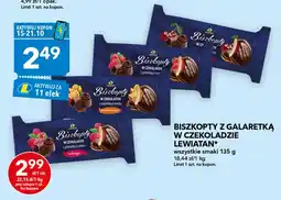 Lewiatan Biszkopty z galaretką w czekoladzie Lewiatan o smaku malinowym oferta