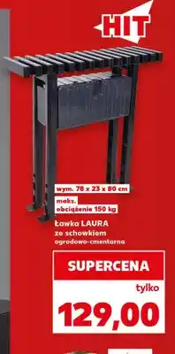 Kaufland Ławka Laura ze schowkiem ogrodowo-cmentarna oferta