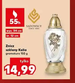 Kaufland Znicz szklany Kalia Sadowscy oferta