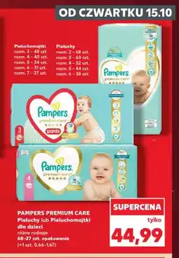 Kaufland Pieluchomajtki dla dzieci Pampers Premium Care rozm. 3 oferta