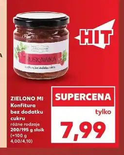 Kaufland Konfitura bez dodatku cukru Zielono Mi oferta