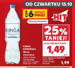 Kaufland Woda mineralna Kinga Pienińska oferta