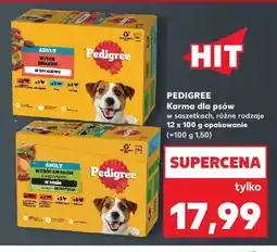 Kaufland Karma dla psów w saszetkach Pedigree Adult wybór smaków w galaretce 12-pak oferta