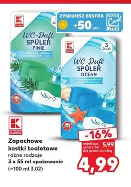 Kaufland Zapachowe kostki toaletowe Pinie 3-pak K-Classic oferta