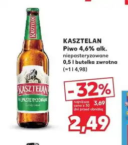 Kaufland Piwo Kasztelan niepasteryzowane oferta