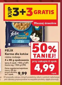 Kaufland Karma dla kotów Felix 4-pak oferta