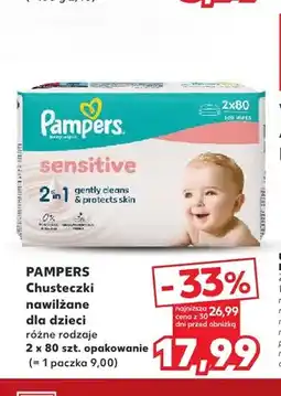 Kaufland Chusteczki nawilżane dla dzieci Pampers 2-pak oferta