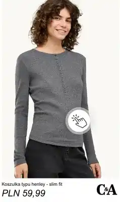 C&A Koszulka typu henley - slim fit C & A oferta