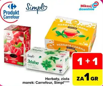 Herbaty, zioła marek: Carrefour, Simpl***