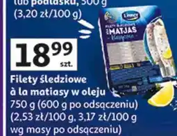 Auchan Filety śledziowe à la matias w oleju Lisner oferta