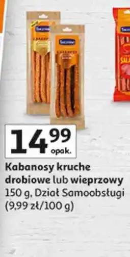 Auchan Kabanosy kruche drobiowe lub wieprzowy 150 g, Dział Samoobsługi oferta